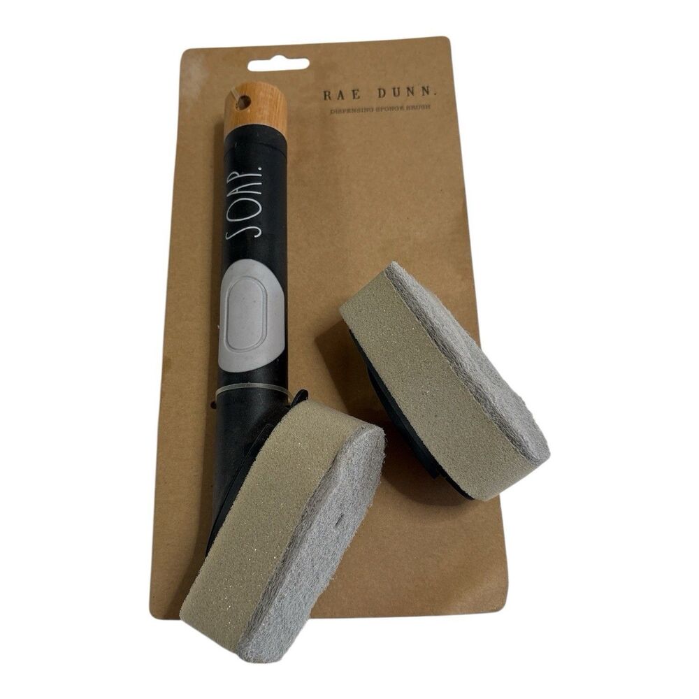 Rae Dunn Soap Dispensing Brush Kitchen Dishes Scrubber